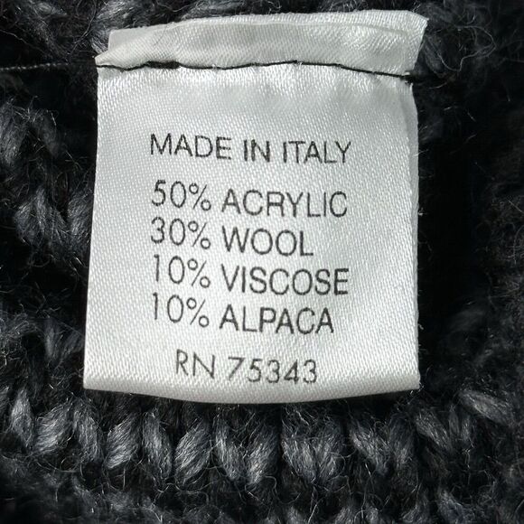 Elisabetta Collection Zip Cardigan Sweater Gray Wool Alpaca Blend Italy S/M - Picture 8 of 15